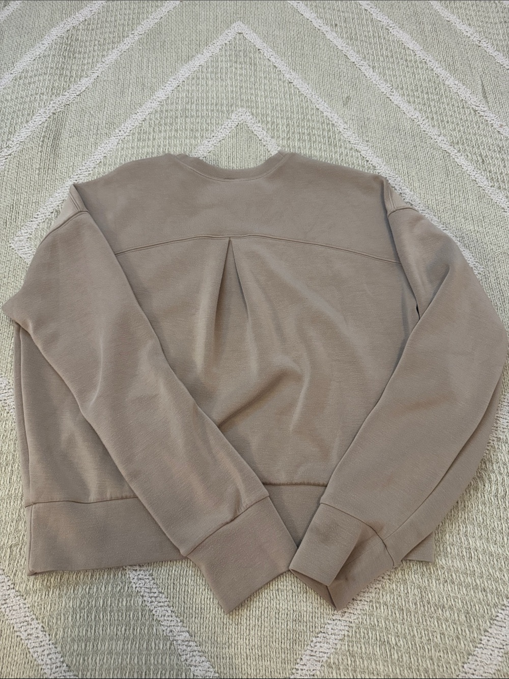 Spanx AirEssentials Taupe Crewneck Sweatshirt XS Soft Luxe Pullover - Picture 3 of 3